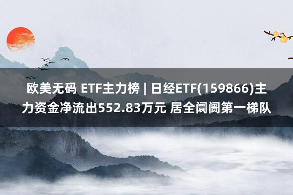 欧美无码 ETF主力榜 | 日经ETF(159866)主力资金净流出552.83万元 居全阛阓第一梯队