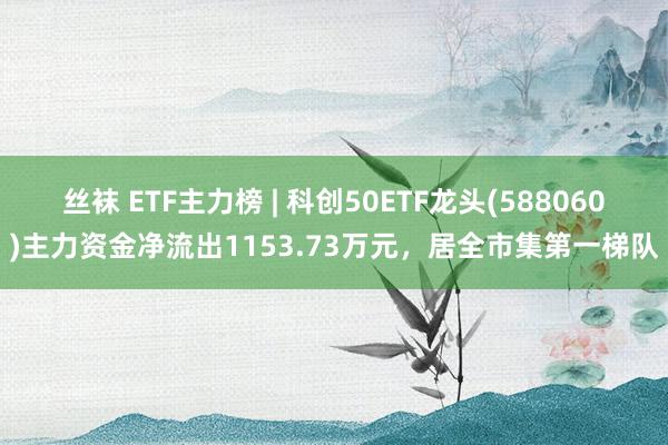 丝袜 ETF主力榜 | 科创50ETF龙头(588060)主力资金净流出1153.73万元，居全市集第一梯队