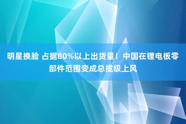 明星换脸 占据80%以上出货量！中国在锂电板零部件范围变成总揽级上风