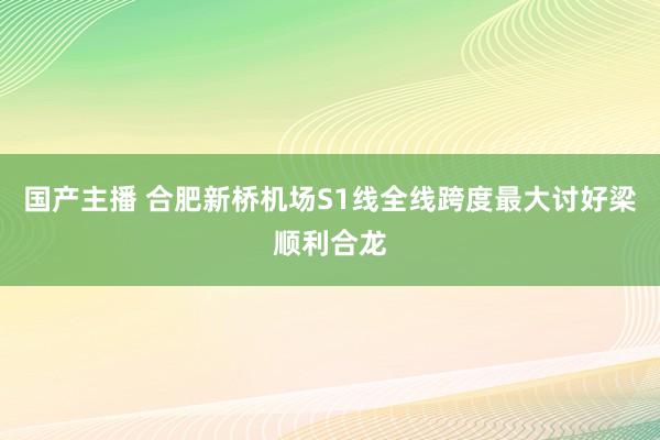 国产主播 合肥新桥机场S1线全线跨度最大讨好梁顺利合龙