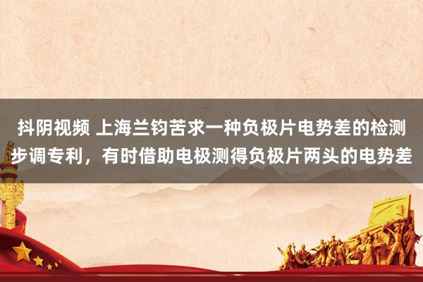 抖阴视频 上海兰钧苦求一种负极片电势差的检测步调专利，有时借助电极测得负极片两头的电势差