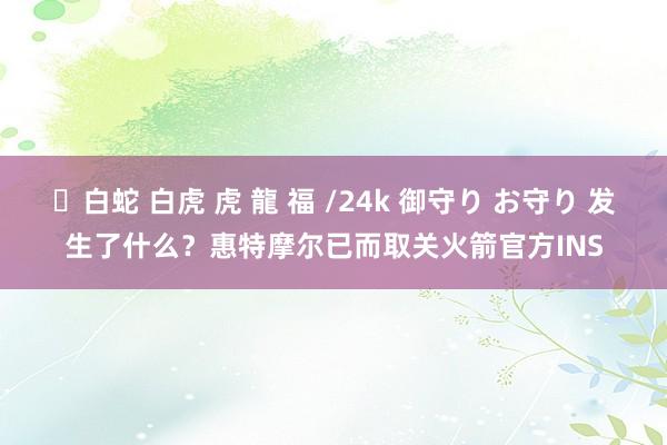 ✨白蛇 白虎 虎 龍 福 /24k 御守り お守り 发生了什么？惠特摩尔已而取关火箭官方INS