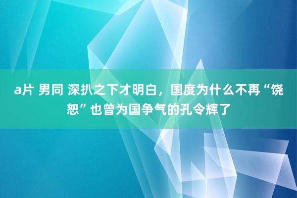 a片 男同 深扒之下才明白，国度为什么不再“饶恕”也曾为国争气的孔令辉了