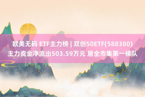 欧美无码 ETF主力榜 | 双创50ETF(588380)主力资金净流出503.59万元 居全市集第一梯队