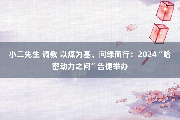 小二先生 调教 以煤为基、向绿而行：2024“哈密动力之问”告捷举办