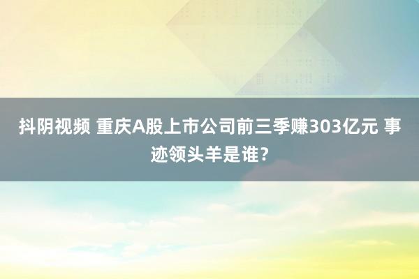 抖阴视频 重庆A股上市公司前三季赚303亿元 事迹领头羊是谁？