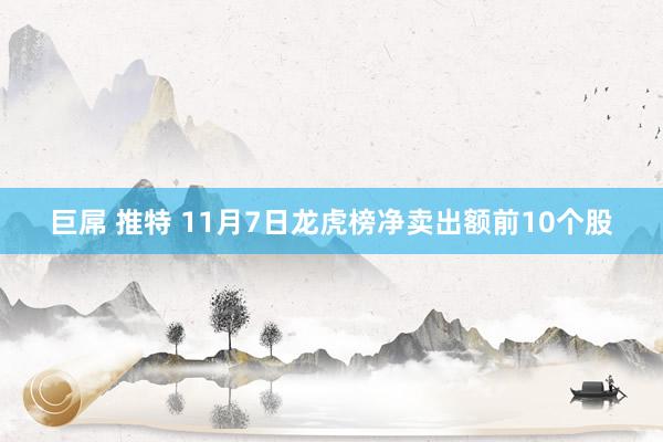 巨屌 推特 11月7日龙虎榜净卖出额前10个股