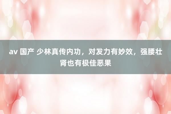 av 国产 少林真传内功，对发力有妙效，强腰壮肾也有极佳恶果